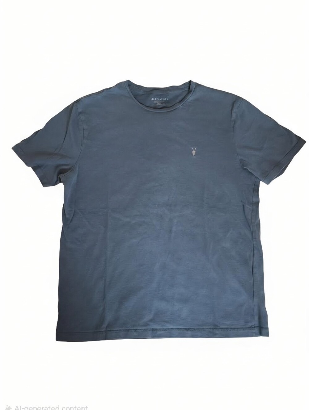 All Saints Men's Short Sleeve Tee in Blue/Slate | Large
